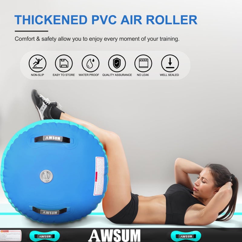 AWSUM Air Roller Gymnastics Barrel Inflatable Tumbling Mat Back Handspring Trainer for Octagon Mat Gym Home Gymnastics Equipment 1PCSï¼ŒNo Electric Pump - Image 2