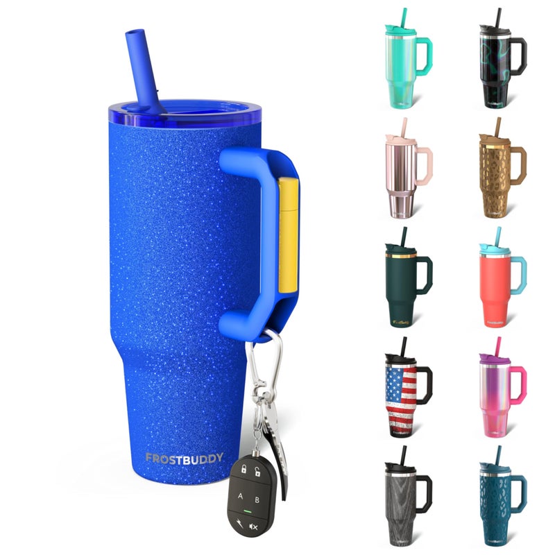 Frost Buddy Thicc Buddy 40 oz Stainless Steel Vacuum Insulated Tumbler with Lid and Straw for Water Travel Mug Cupholder Friendly Gifts for Women Men Him Her Royal Glitz - Image 2