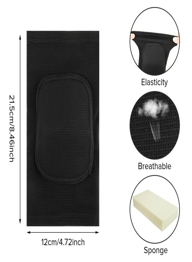 Sibba Compression Elbow Pads Arm Brace Support Fitness Arm Knee Protector Volleyball Basketball Breathable Elbow Wraps for Kids, Men and Women (Full Black, S) - Image 2