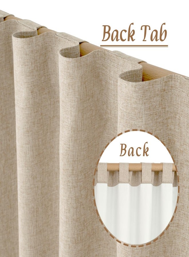 LAMIT 100% Blackout Linen Curtains, 2 Panels, Linen, 60 x 63 Inch, Living Room, Bedroom, Dining Room - Image 2