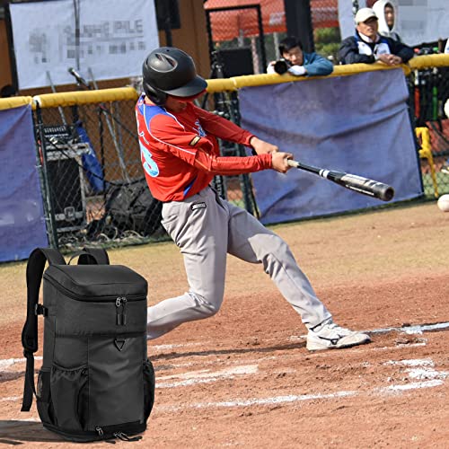 TUGUAN Baseball Backpack for Adults Sports Exercise Training Softball Bat Soccer Coach Basketball Multifunctional Equipment Backpack Bags Shoe Compartment with Hook for Helmet - Image 2