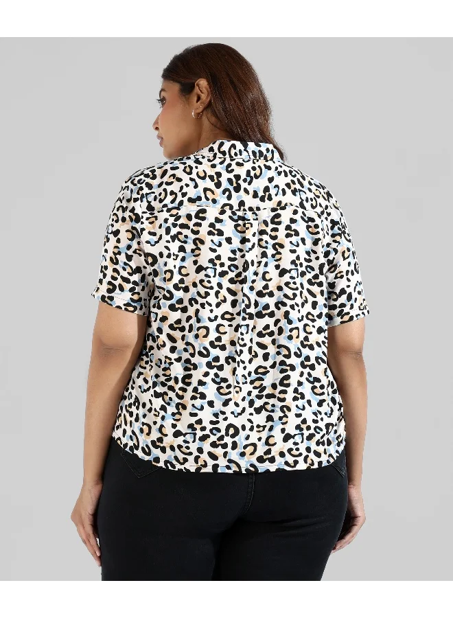 Instafab Plus Instafab Plus Women Graphic Design Top Type Casual Shirts