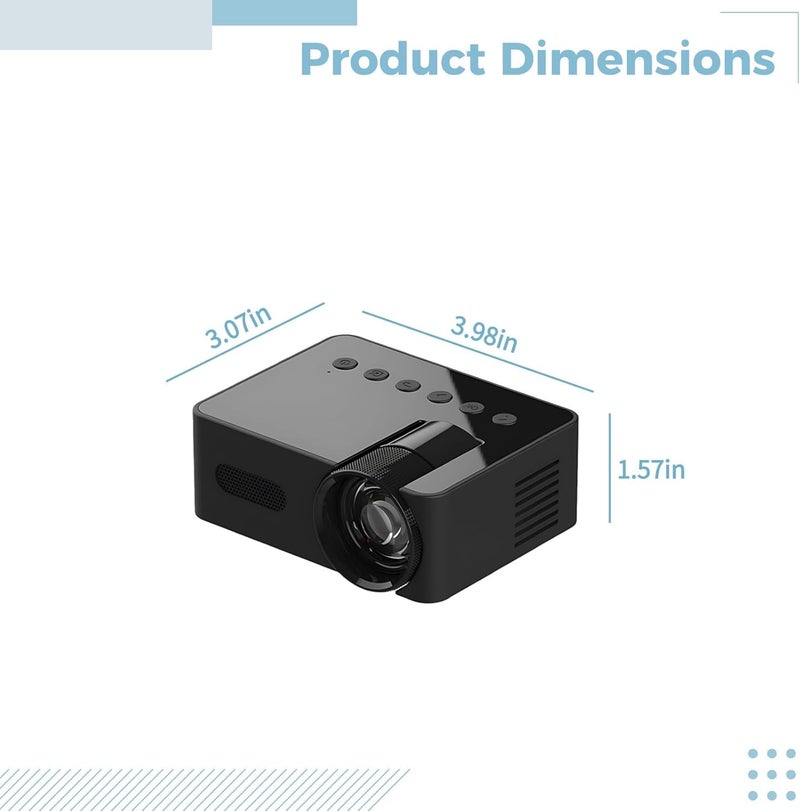 Portable Projector with Auto Keystone, Wireless 5.4, Wifi6, Wireless Screen Share, 1.6 X 3.1 X 4 in - Image 2
