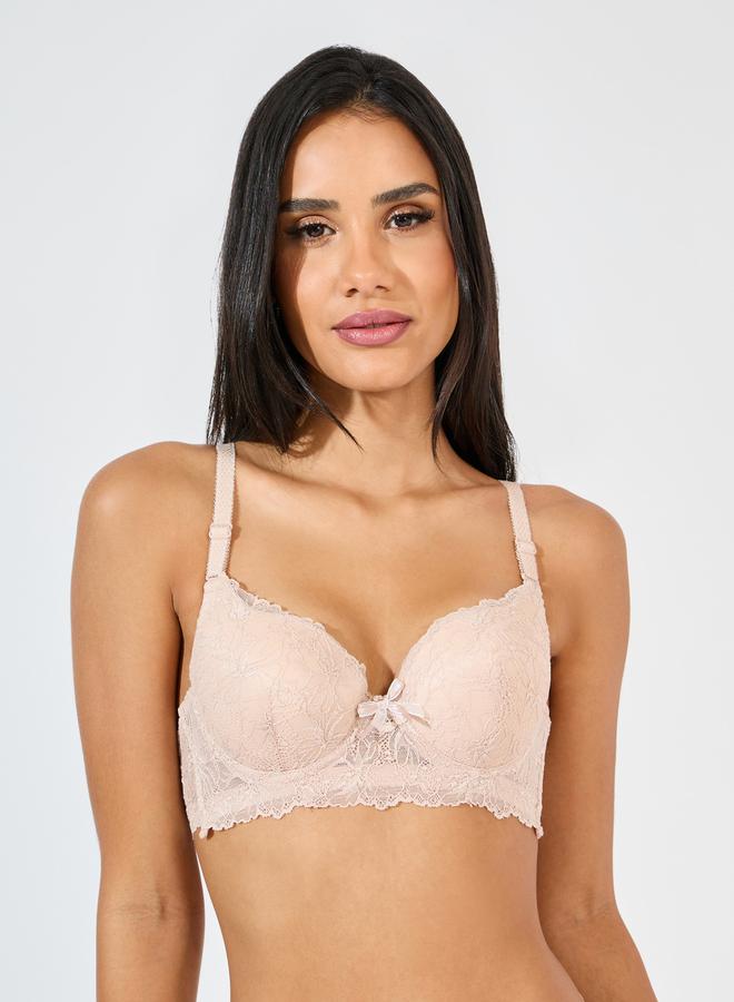 Styli Pack of 2 - Padded Wired All Over Lace T-Shirt Bra - Image 3