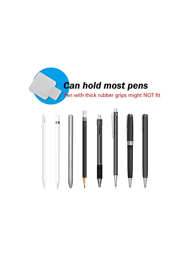 Procases Pack) Procase Pen Loop Holder For Notebooks Journals Planners Tablet Case, Self Adhesive Leather Pencil Holder With Elastic Loop For Pens, Apple Pencil, Stylus Pen -Mint/White/Navy/Grey/Black - Image 4