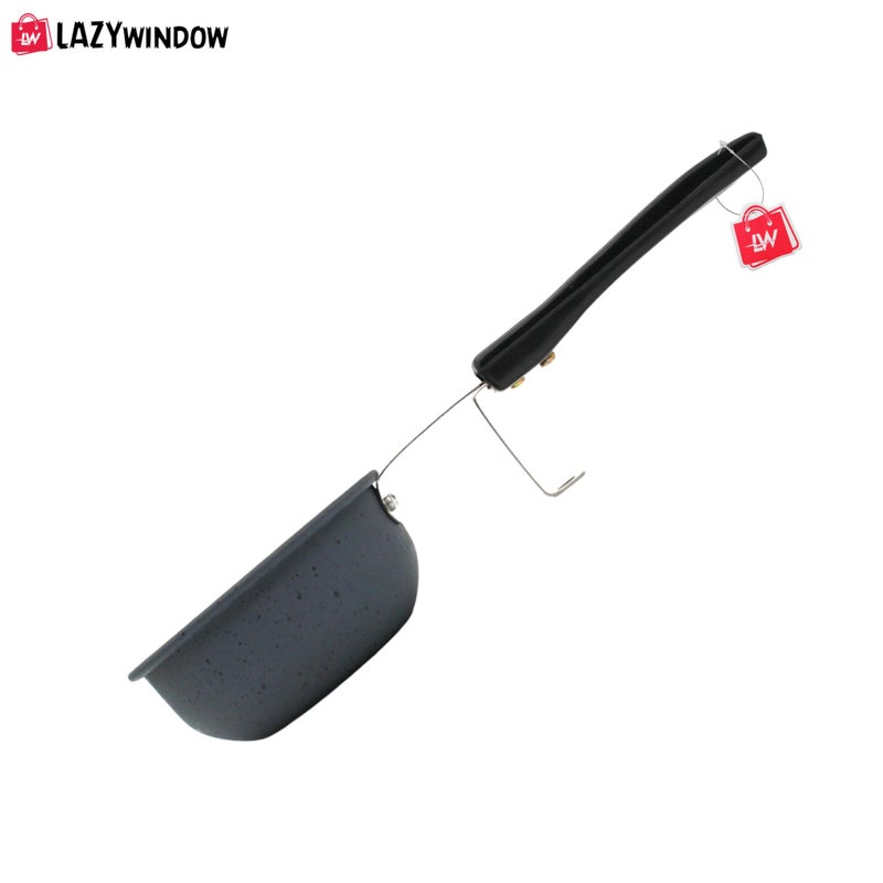 LAZYwindow Nonstick Tadka Pan | 11 cm, Grey | Durable and Compact Pan for Perfect Tempering - Image 2