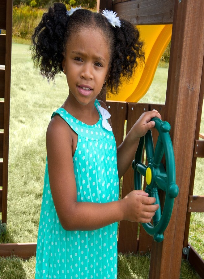 Swing-N-Slide WS 1524 Pirate Ship Wheel with 12 Inch Diameter for Swing Sets, Play Sets & Playhouses, Green - Image 3