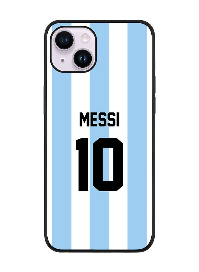 Stylizedd Rugged Black edge case for Apple iPhone 14 Plus Slim fit Soft Case Flexible Rubber Edges Anti Drop TPU Gel Thin Cover-Argentina-Messi - Image 1
