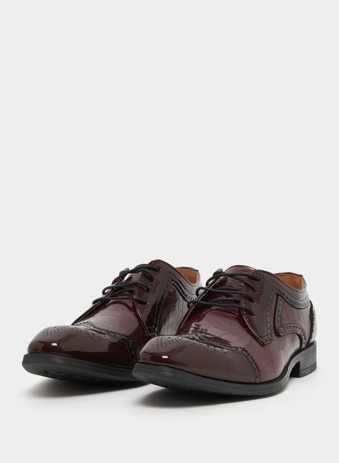 Styli Faux Leather Pointed Toe Derby Shoes  - Image 2