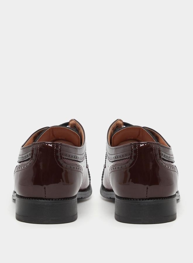 Styli Faux Leather Pointed Toe Derby Shoes  - Image 4