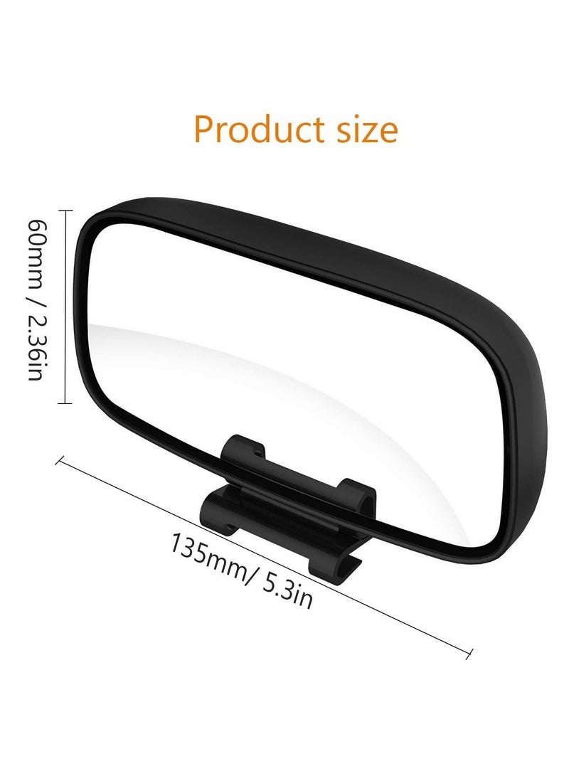 SYOSI Blind Spot Mirror-Side Mirror Wide Angle Mirror HD Glass Convex 360 Degree Rotation Car Rear Auxiliary Mirror with Adjustable Sticker Automotive Exterior Accessories for Cars Trucks（2 PCS）  - Image 4