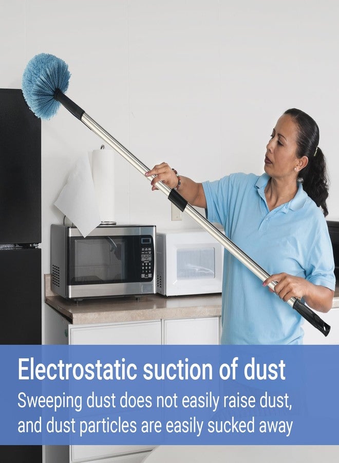 SUGOOE 12Ft Cobweb Duster with Extension Pole, Spider Web Brush with Pole Extended Brush for Outdoor Indoor Cleaning - Image 4