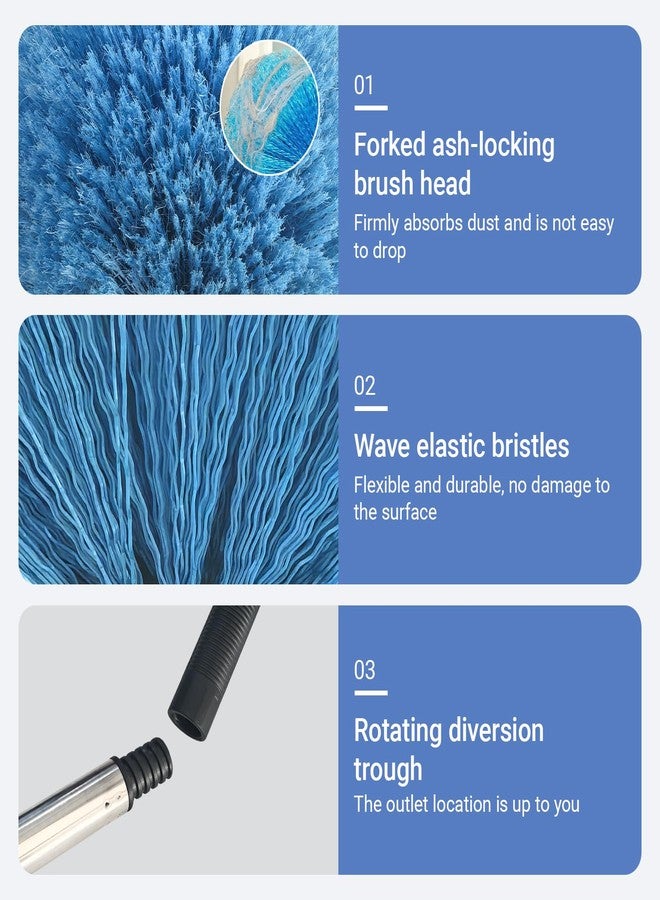 SUGOOE 12Ft Cobweb Duster with Extension Pole, Spider Web Brush with Pole Extended Brush for Outdoor Indoor Cleaning - Image 3