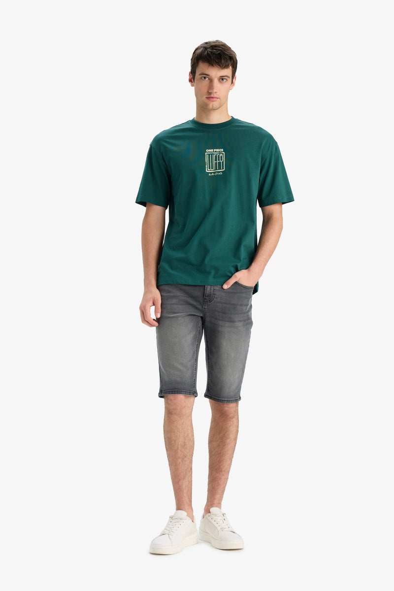 DeFacto Man Regular Fit Jean Jean Bermuda - Image 4