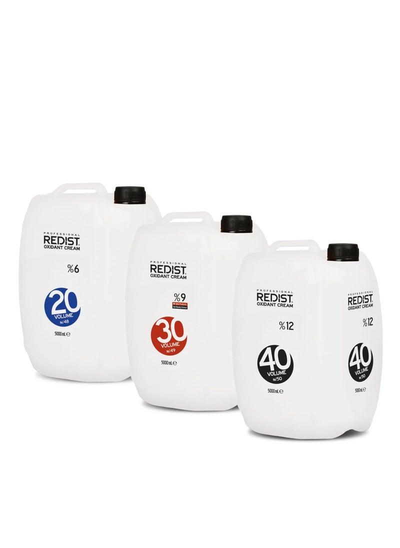 Redist Oxidant Cream 20 Volume 6% 5000ml – Professional Hair Color Developer for Salon Use