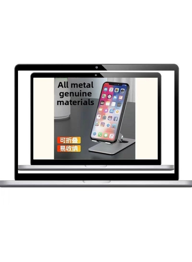 Laptop Laptop Tablet Computer Alloy Bracket Convenient Foldable Multifunctional Heat Dissipation Durable-Color:Single Mobile Phone Holder - Image 1