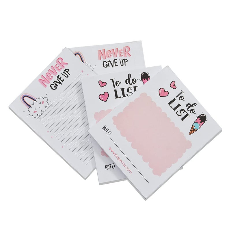 COI 4 Pieces Sticky Notes Pads Small to-Do List Notepad Planning Notes Sticky Notes for Grocery List, Shopping List, to-Do List, Reminders - Image 4