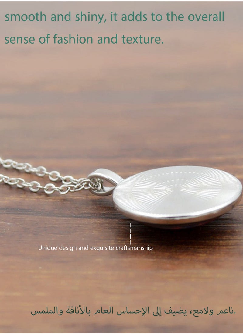 HANAMICHI Pendant necklace fashion new accessories Mandala Yoga time gemstone necklace Fashion glass pendant necklace European and American jewelry  - Image 3
