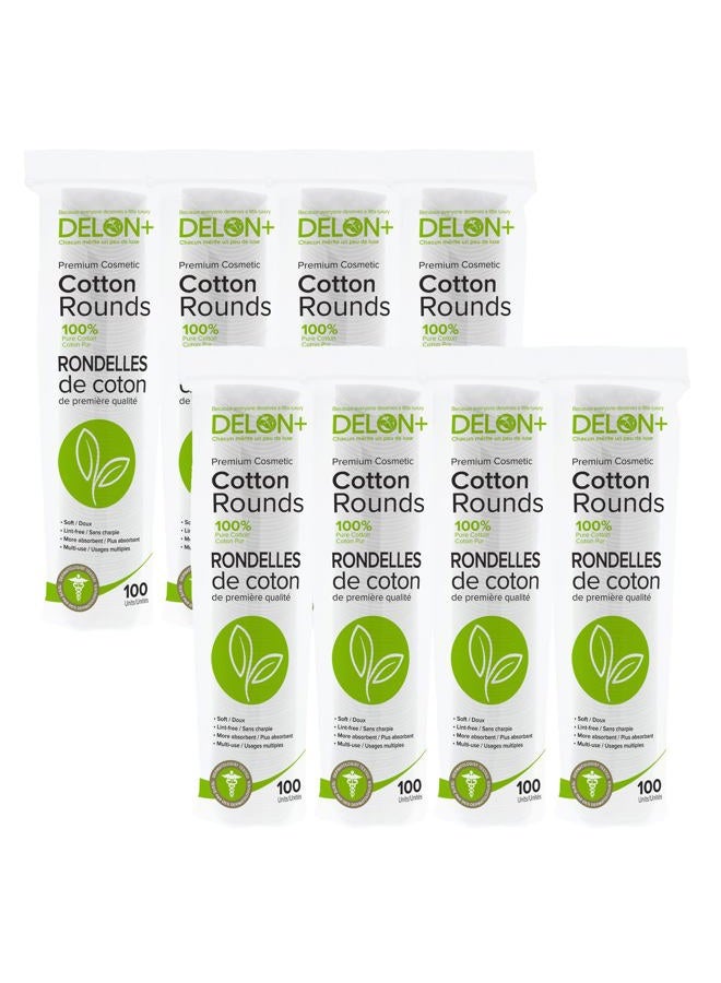 Delon Premium Cosmetic Cotton Rounds, 800 count - Image 1