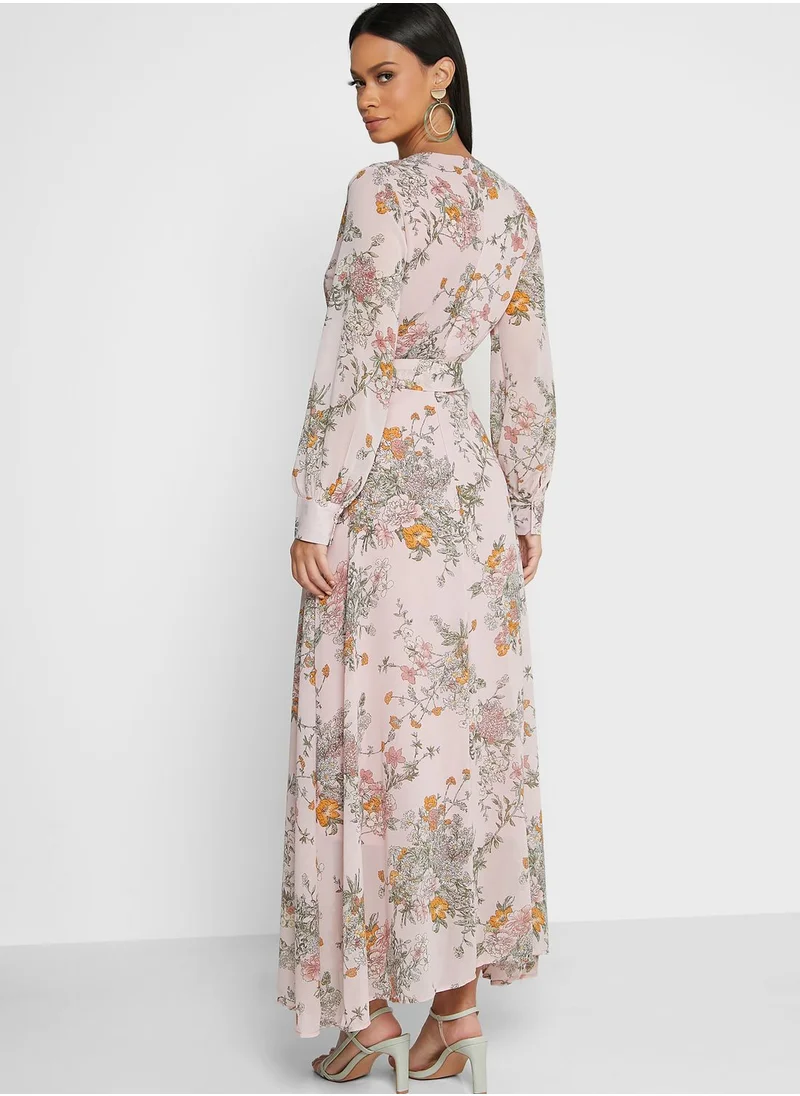 ELLA Floral Print A-Line Dress