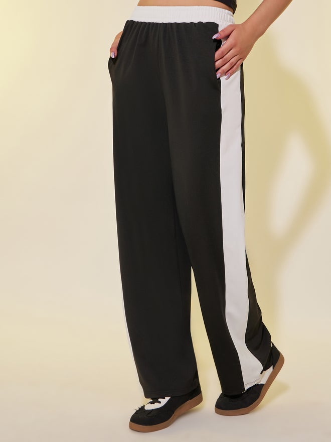Take Two Take Two Side Stripe Elasticated Waistband Wide Leg Pants  - Image 2