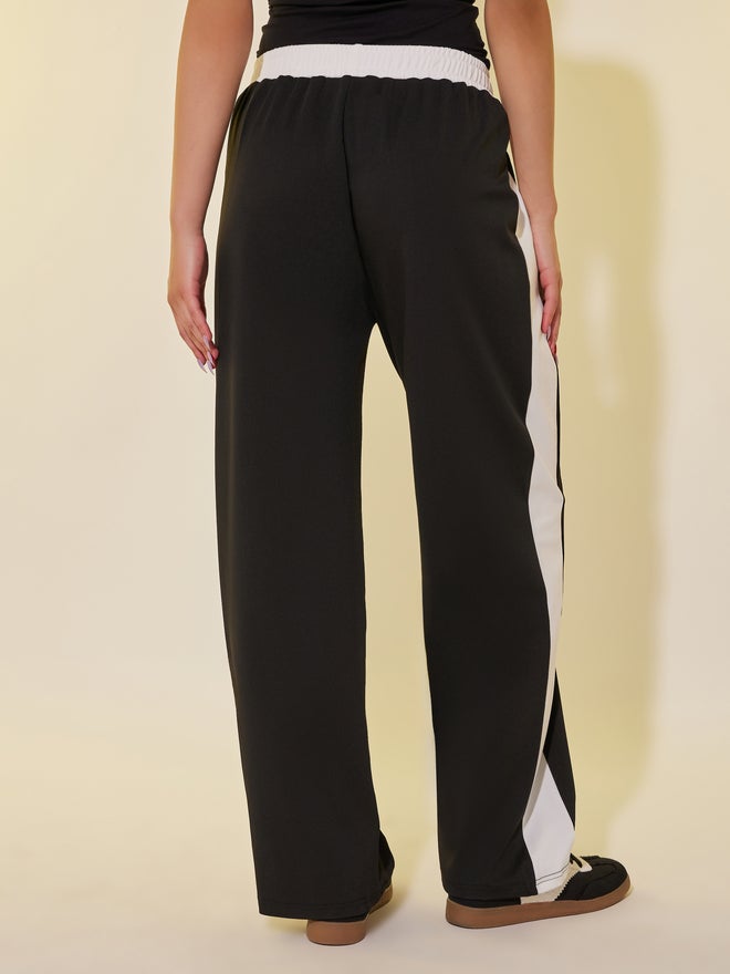 Take Two Take Two Side Stripe Elasticated Waistband Wide Leg Pants  - Image 4