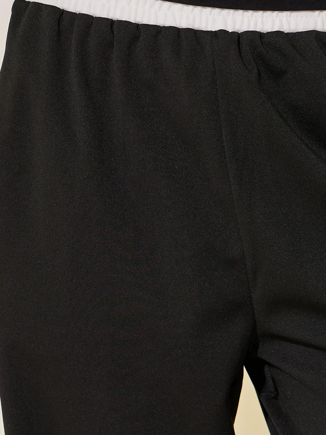 Take Two Take Two Side Stripe Elasticated Waistband Wide Leg Pants