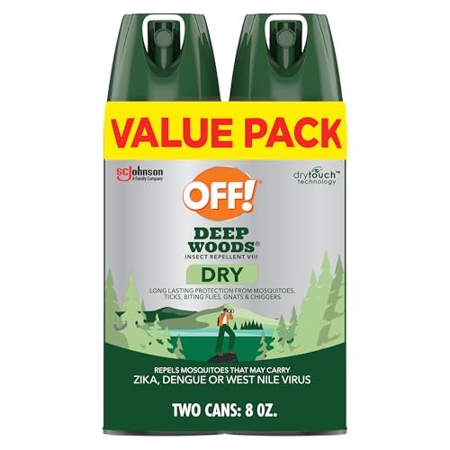 OFF! Deep Woods Insect Repellent Aerosol, Dry, Non-Greasy Formula, Bug Spray with Long Lasting Protection from Mosquitoes, 4 Oz, 2 Count - Image 1