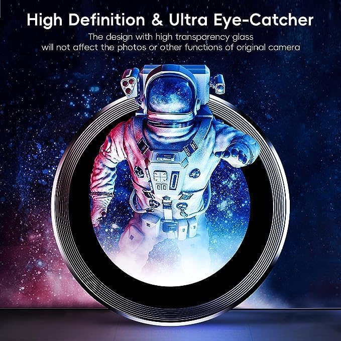 ZARALA Camera Lens Protector Compotible For Oneplus Nord CE4 Lite 5G Silver Camera Ring Camera Lens Protector Alloy Matelic Anti Scratch Camera Ring [Silver] - Image 4