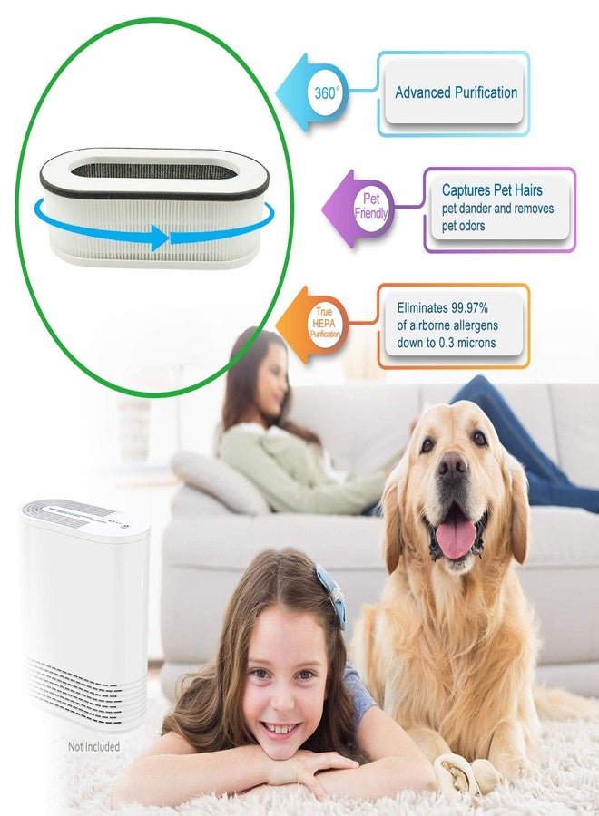 Flintar RP-AP068 Replacement Filter, Compatible with RENPHO Compact Air Purifier RP-AP068, 3-in-1 H13 Filtration and Activated Carbon Filter, 2-Pack - Image 4