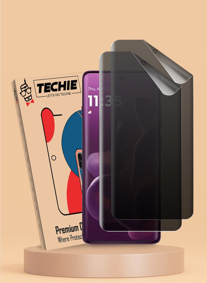 Techie 2 Pack Full Cover Matte Ceramic Privacy Screen Protector for Motorola edge 60 Pro 5G – Anti Fingerprint, Bubble Free Easy Installation - Image 1