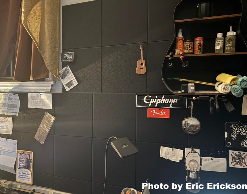 DECORITA Black Cork Board Alternative 47"x35" | Felt Wall Tiles (12-Pack) | Aesthetic Felt Bulletin Board for Office, Home & Classroom | Large Cork Boards for Walls Pinboard Dartboard Wall Protector - Image 4