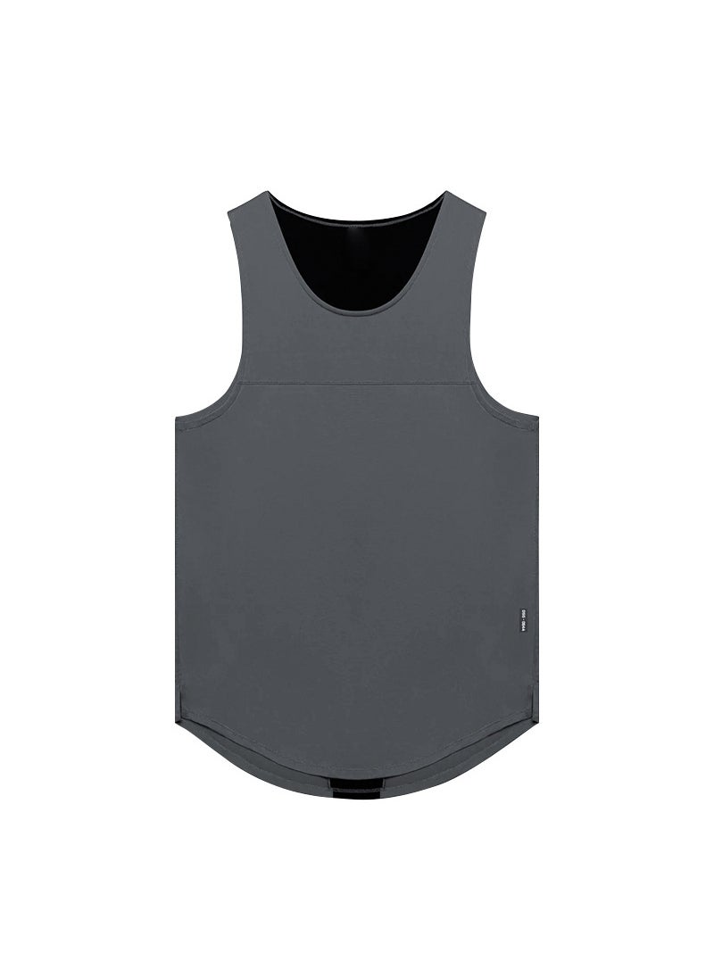 Generic - Color Block Breathable Gym Vest for Men Wine red - Image 1