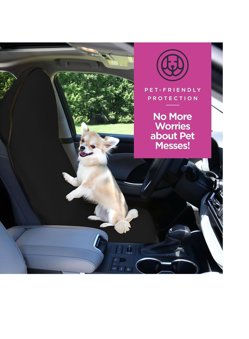 SYOSI Waterproof Sweat Towel Car Seat Cover, 1 Pcs Sweat Car seat Protector, Universal Fit Anti-Slip Bucket Seat Protector for Cars, Great for Swimming Yoga Gym Workout, for Car Truck SUV (Black) - Image 5