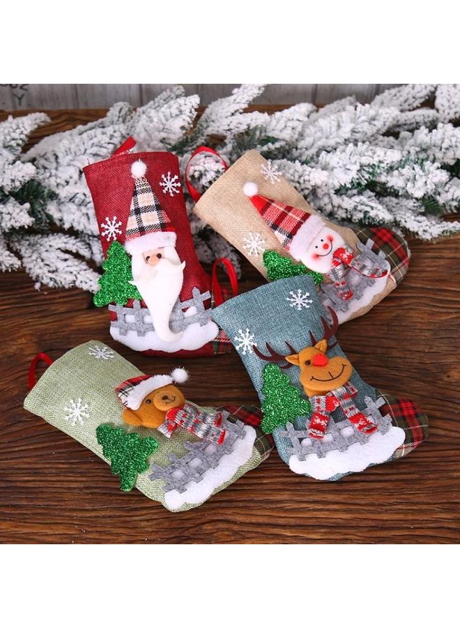 NIBEMINENT 2-Piece Decorations Medium Dolls Socks Gift Bag Multicolour - Image 2