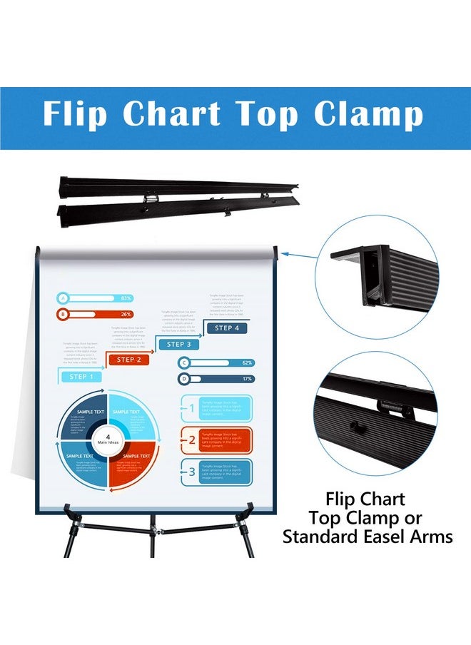 Falling In art Falling in Art Aluminum Flip Chart Display Easel Stand with Adjustable Floor for Boardroom, Whiteboard, Paper Pads, Signage, 63 1/2'' High, Black  - Image 3