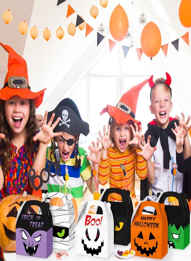 Zhanmai 30 Pcs Halloween Treat Boxes Halloween House Cardboard Goodie Boxes for Trick or Treat Halloween Party Favors Boxes with Handle for Halloween Party Supplies Kids Birthday - Image 2