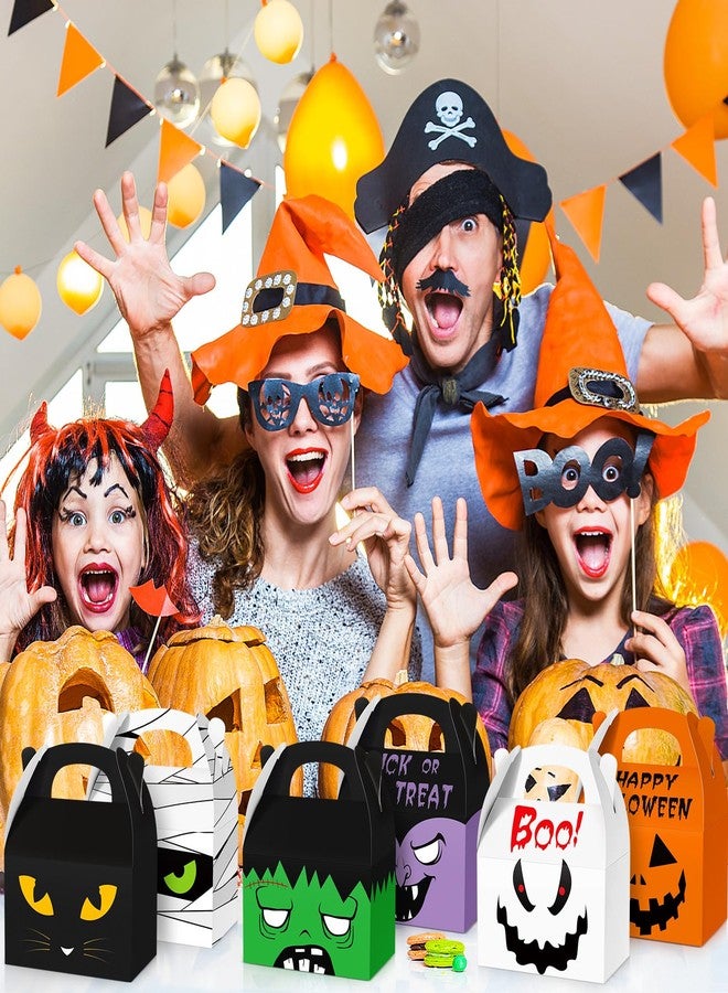 Zhanmai 30 Pcs Halloween Treat Boxes Halloween House Cardboard Goodie Boxes for Trick or Treat Halloween Party Favors Boxes with Handle for Halloween Party Supplies Kids Birthday - Image 5