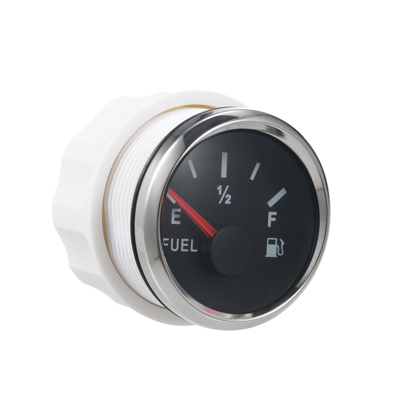 Marine Fuel Level Gauge 9-32V Ultra-Wide Voltage - IP67 Waterproof 316 Stainless Steel Black Boat Fuel Gauge With Red LED Backlight for Auto Car Boat Truck Vehicle RV - Image 3