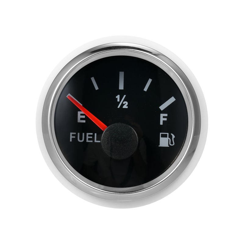 Marine Fuel Level Gauge 9-32V Ultra-Wide Voltage - IP67 Waterproof 316 Stainless Steel Black Boat Fuel Gauge With Red LED Backlight for Auto Car Boat Truck Vehicle RV - Image 5