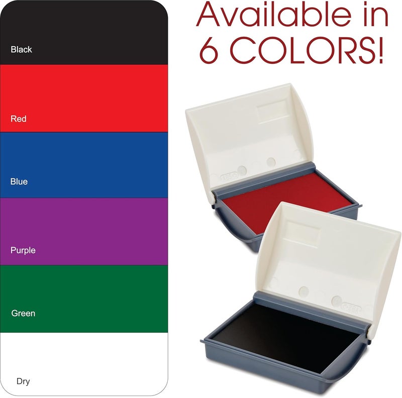 Shiny Blue Ink Stamp Pad, 2-3/4" by 4-3/8" Surface Area, Felt Stamp Pad with Blue Water-Based Stamp Ink - Image 4