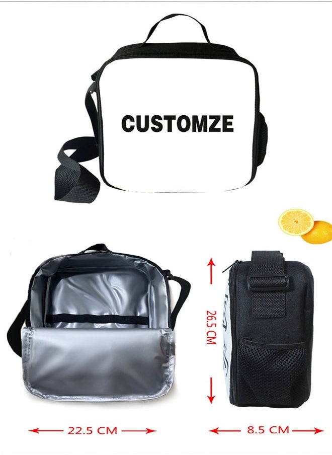 General The Amazing American Circus Lunch Bag, Polyester Insulated Bag, Children's Shoulder Bag, Tote Bag, Insulated Crossbody Bag, Boys & Girls Large Capacity Bento Bag  - Image 3