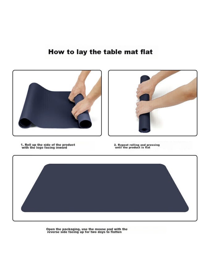 Bubm Large Mouse Pad, Office Desk Mat, Laptop Pad, Keyboard Mat, Writing Desk Pad, Gaming Mat For Home Use, Waterproof, Supports Large Custom Orders, Royal Blue Large Single-sided - Image 2