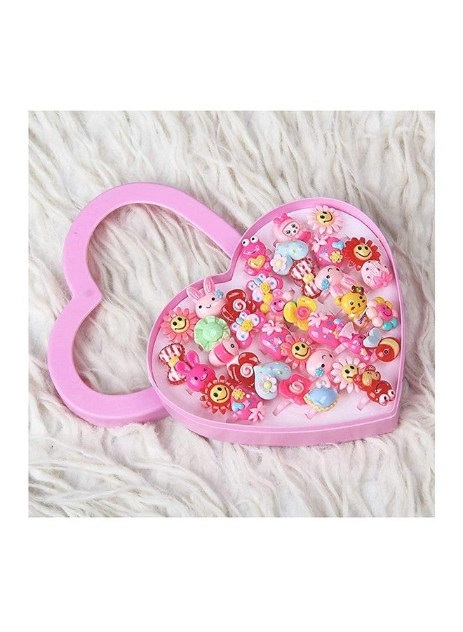 Fun Gallery Fun Gallery Kids Girls Adjustable Hand Finger Ring In Heart Shape Box- Pack Of 36  - Image 4
