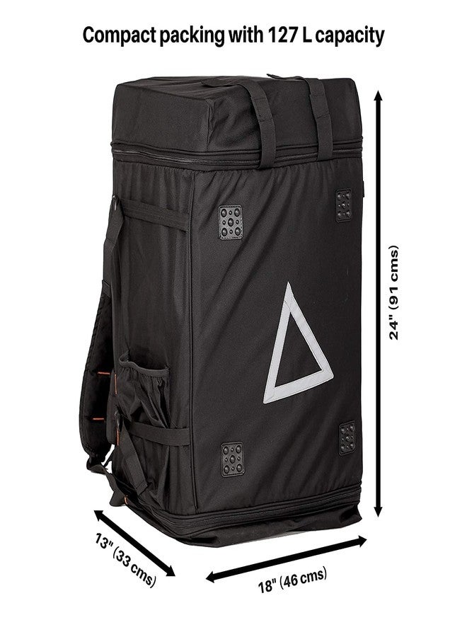 Quaffor E-Commerce/Logistcis/Grocery Food, Vegetables,Juice, Milk, Files, Equipments Backpack Bag (Black) with rain Cover - Image 2