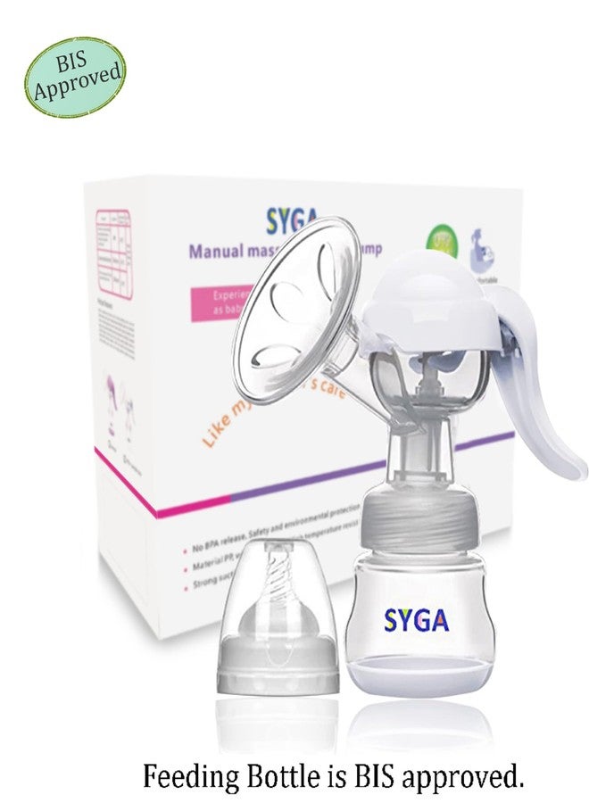 Syga Manual Breast Pump with Lid for Breastfeeding - Image 2