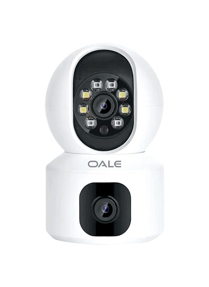 OALE OALE iHome 03 1080P 360° Dual Security Camera with Night Vision, Motion Detection, Voice Call  - Image 1