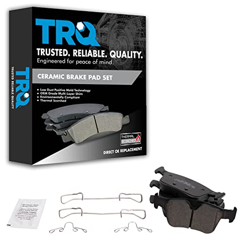 TRQ Rear Brake Pads Ceramic Compatible with 2019-2020 Volvo S60 2017-2020 S90 V60 2020 V60 Cross Country 2018-2020 V90 V90 Cross Country XC60 - Image 2