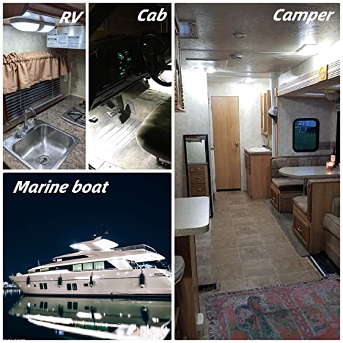 Ziomitus 12 Volt BA15S Led Bulbs,1156 1141 6000k Daylight White,DC Bayonet Single Contact Base,AC10-24V DC10-30volt Low Voltage BA15S Bulb for Landscape RV Camper Interior Marine Boat Trailer Lights,5Pack - Image 2