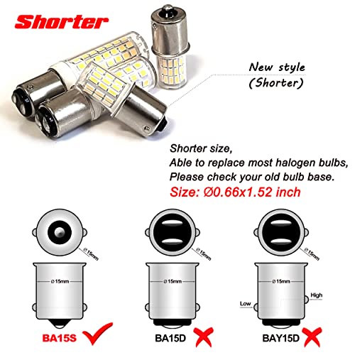 Ziomitus 12 Volt BA15S Led Bulbs,1156 1141 6000k Daylight White,DC Bayonet Single Contact Base,AC10-24V DC10-30volt Low Voltage BA15S Bulb for Landscape RV Camper Interior Marine Boat Trailer Lights,5Pack - Image 5
